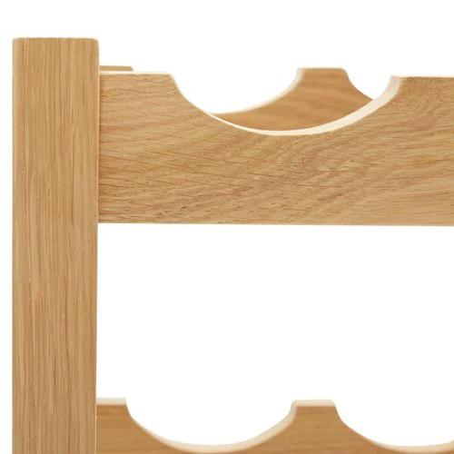 Solid Oak Wood Wine Rack for 12 Bottles 47x21x36 cm Rustic Design for Home Wine Storage by vidaXL