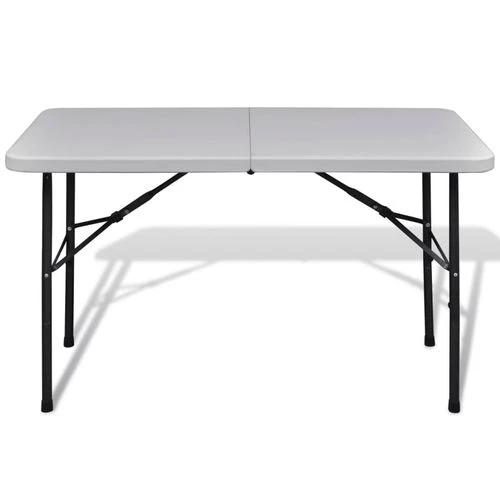 Foldable Garden Table 122 cm HDPE White by vidaXL