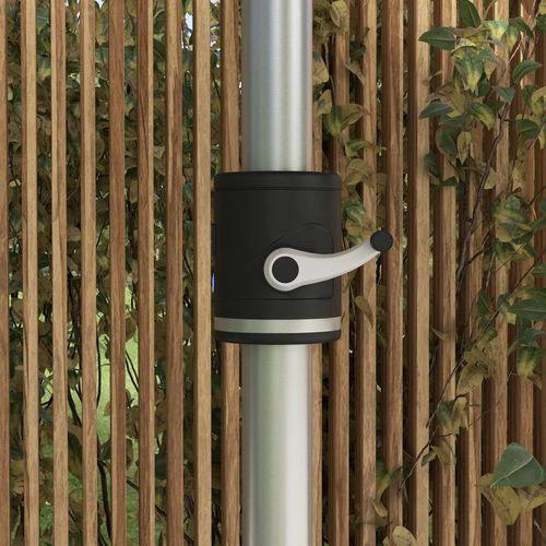 Outsunny Solar Patio Garden Parasol with Lights for Outdoor, Blue by Outsunny