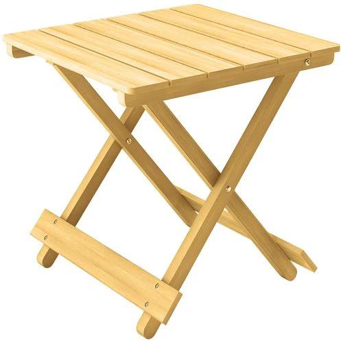 Outsunny Outsunny Wooden Folding Garden Table, Folding Side Table, Nature Wood Finish - Garden Table