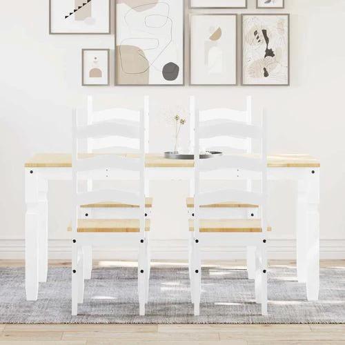 vidaXL vidaXL 5 Piece Dining Set Panama White Solid Wood Pine - Dining Set