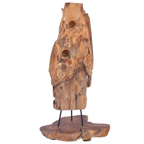 vidaXL Solid Teak Wood Wine Rack for 8 Bottles 40x30x80 cm Vintage Style for Wine Enthusiasts - Wine Rack