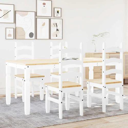 vidaXL 5 Piece 180cm Dining Set Panama White Solid Wood by vidaXL