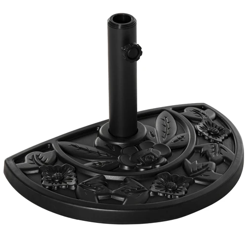 Outsunny Outsunny Half Round Umbrella Base 50x32cm Weighted Design for Outdoor Patio Use - Parasol