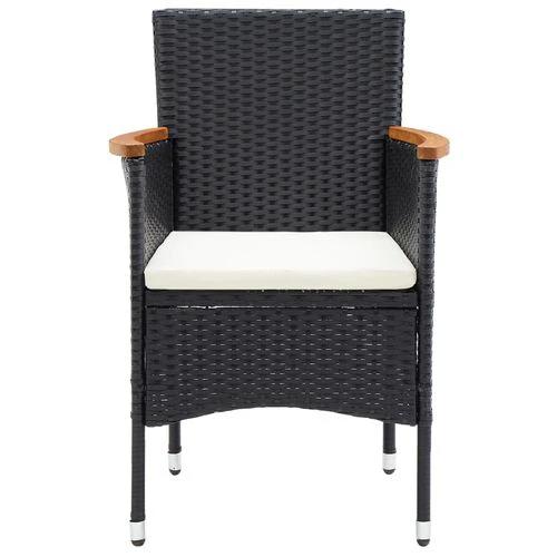 Elegant Poly Rattan Garden Dining Set with Cushions for Outdoor Entertaining by vidaXL