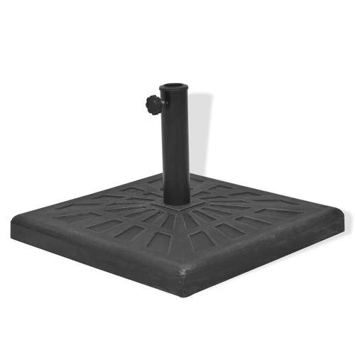 vidaXL Decorative Resin Parasol Base 12 kg with Locking Bolt and Adapters for Outdoor Umbrellas - Parasol