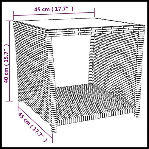 vidaXL 2 Piece Garden Dining Set with Cushions Grey Poly Rattan by vidaXL