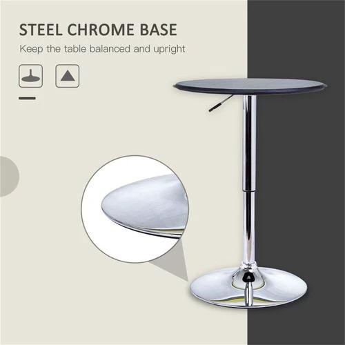 Adjustable Bar Table with 67 to 93 Centimeter Height and 360 Degree Swivel for Modern Kitchens and Dining Areas by N/A