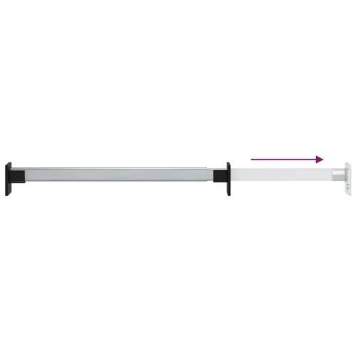 vidaXL Premium Telescopic Wardrobe Rails 58-100 cm Adjustable Aluminium Clothes Hanging Rods for Closet Organization 2 pcs Silver - Wardrobe