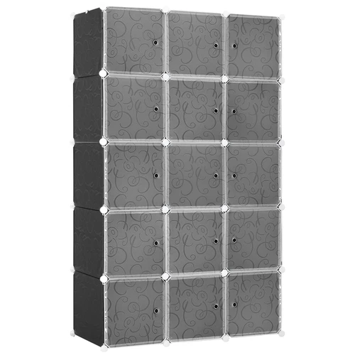 Sturdy DIY Portable Wardrobe Closet 111L x 47W x 183H cm Customizable Modular Storage for Home Organization by HOMCOM