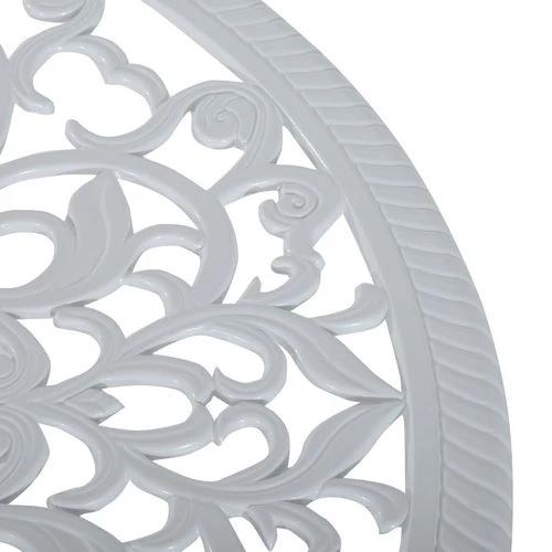 Outsunny Outsunny 3 Pieces Antique Garden Bistro Set for 2 with Umbrella Hole, White - Garden Set