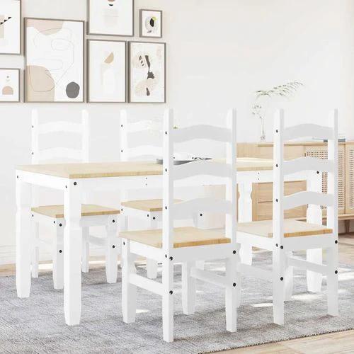 vidaXL vidaXL 5 Piece Dining Set Panama White Solid Wood Pine - Dining Set