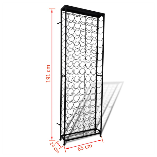 vidaXL Metal Wine Rack for 108 Bottles Durable Powder Coated Design for Wine Enthusiasts by vidaXL