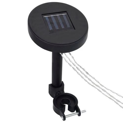 vidaXL Solar Powered LED String Lights with Adjustable Mounting Bracket for Outdoor Garden Decor - Gazebos