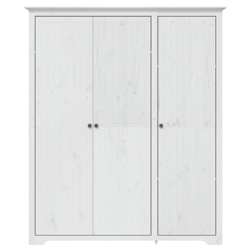 vidaXL Wardrobe BODO White 151.5x52x176.5 cm Solid Wood Pine by vidaXL