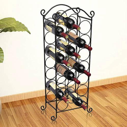 Classic Metal Wine Rack for 21 Bottles with Elegant Design for Wine Enthusiasts by vidaXL