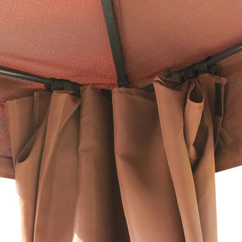 Outsunny Durable Metal Gazebo Canopy 3x4m Weather-Resistant Shelter with Sidewalls for Outdoor Entertaining - Gazebos