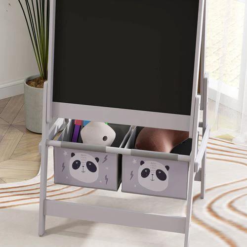 AIYAPLAY AIYAPLAY 3 In 1 Kids Easel Compact With Paper Roll Whiteboard Blackboard Storage For Home Learning - Whiteboard