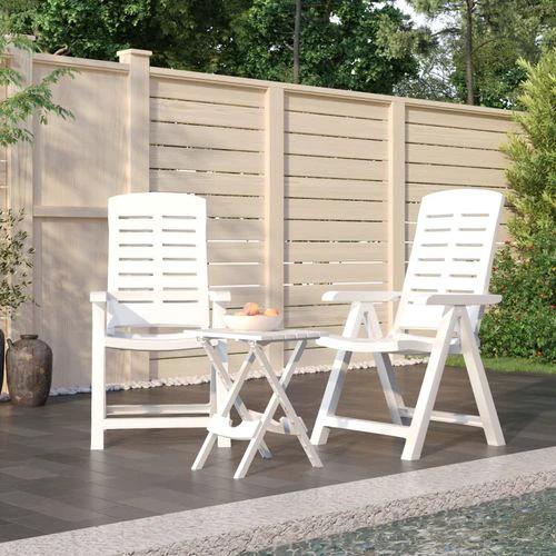 Durable White Polypropylene Garden Dining Set with Foldable Design for Outdoor Entertaining by vidaXL