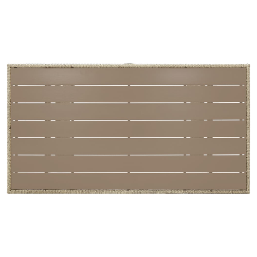 vidaXL Garden Table Grey 130x70x66 cm Poly Rattan by vidaXL