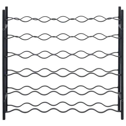 vidaXL Black Iron Wine Rack for 36 Bottles with Modern Design for Wine Enthusiasts - Wine Rack