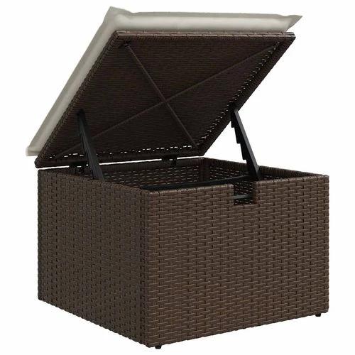 vidaXL 2 Piece Garden Sofa Set with Cushions Brown Poly Rattan Acacia by vidaXL