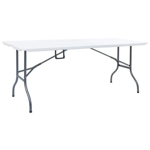 vidaXL Folding Garden Table White 180x72x72 cm HDPE - Garden Table