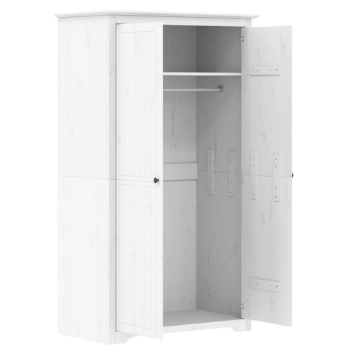 vidaXL Solid Pine Wood Wardrobe 101x52x176.5 cm French Style Spacious Storage for Bedroom by vidaXL