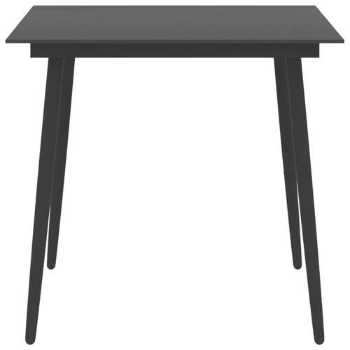 vidaXL 3 Piece Garden Dining Set Black - Garden Set