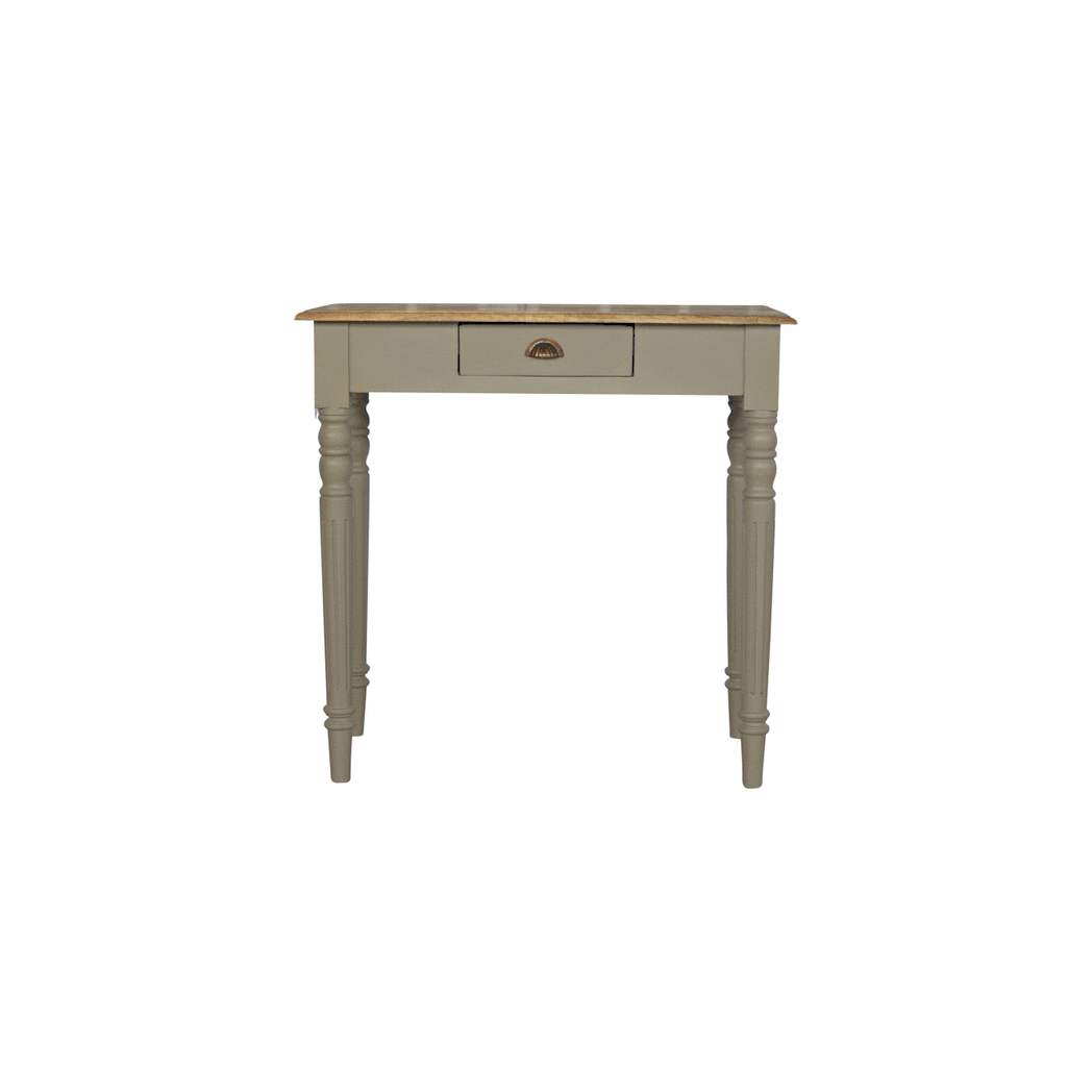Artisan Furniture Artisan Furniture Solid Wood Hand Painted Writing Desk, 1 Drawer, Grey Color - Desk