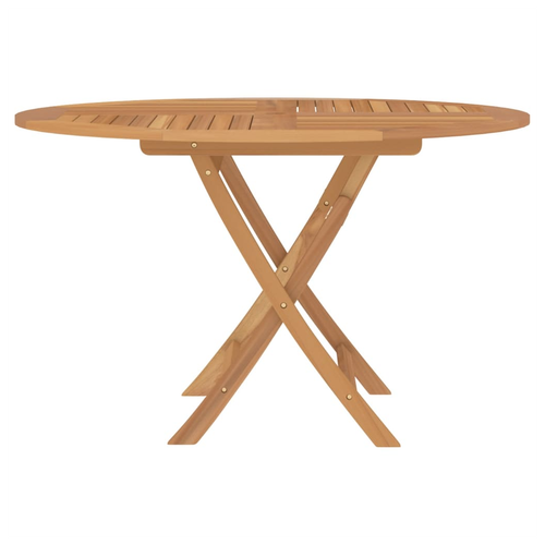 vidaXL vidaXL Folding Garden Table Ø 110x75 cm Solid Wood Teak - Garden Table