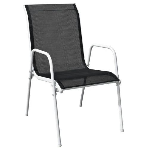 vidaXL 3 Piece Bistro Set Steel Black by vidaXL