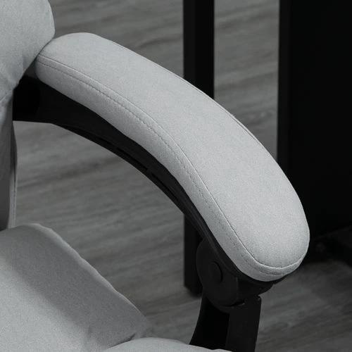 Vinsetto Microfibre Vibration Massage Office Chair with Heat, Footrest, Grey by Vinsetto