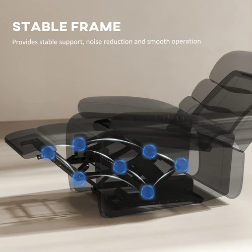 HOMCOM Manual Recliner Chair with Footrest 135 Degrees Ergonomic Design for Comfortable Living Room Relaxation - Recliner