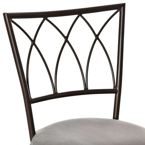 Set of 2 Bar Chairs Swivel Armless Upholstered Metal Frame Barstools - Bar Stool
