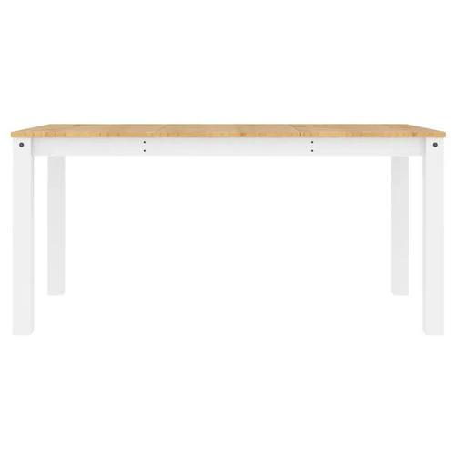 vidaXL Dining Table Panama White 160x80x75 cm Solid Wood Pine by vidaXL