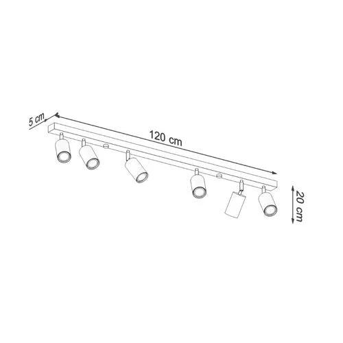 Sollux Lighting Ceiling lamp wood Berg Scandinavian Design GU10 - Ceiling Lights
