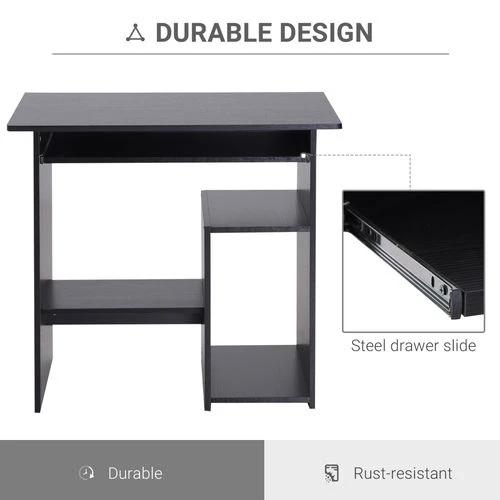 HOMCOM Homcom Compact Computer Desk, 73.5H cm-Black - Uncategorized Desk