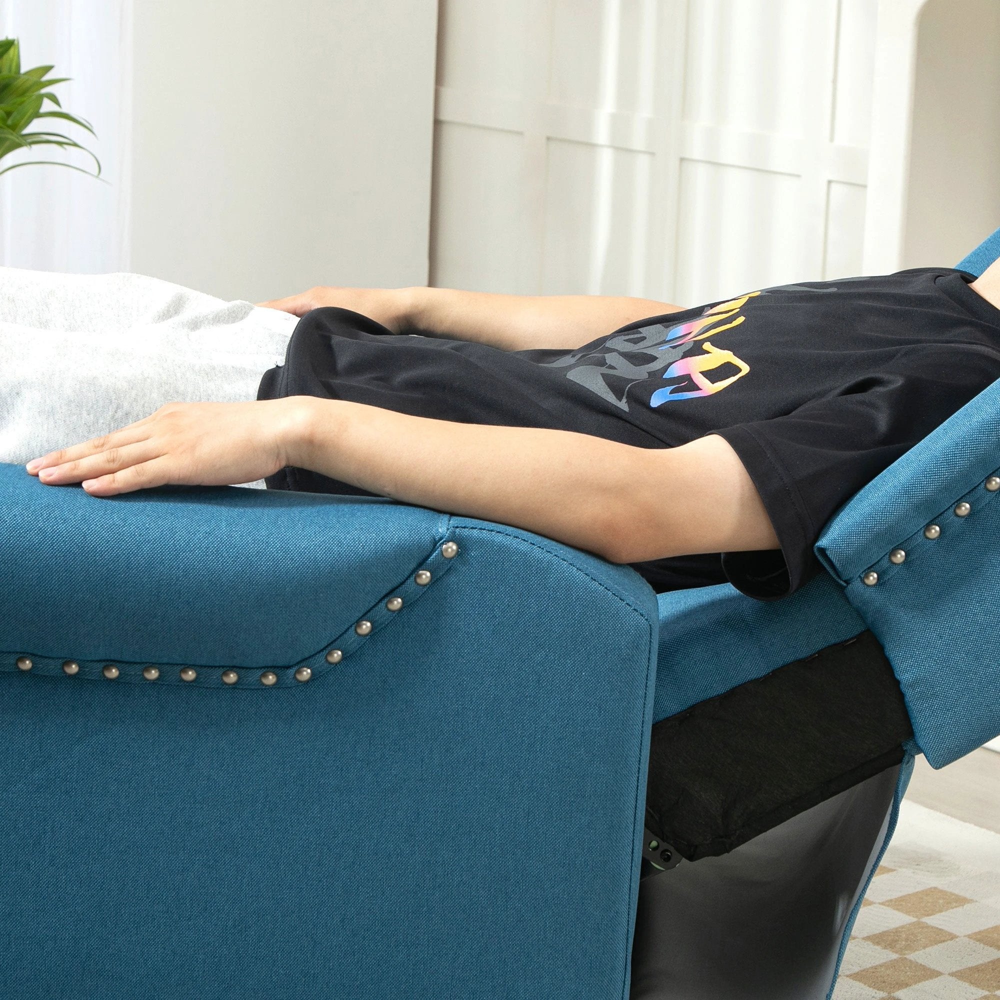 HOMCOM Manual Reclining Armchair Recliner with Footrest by HOMCOM