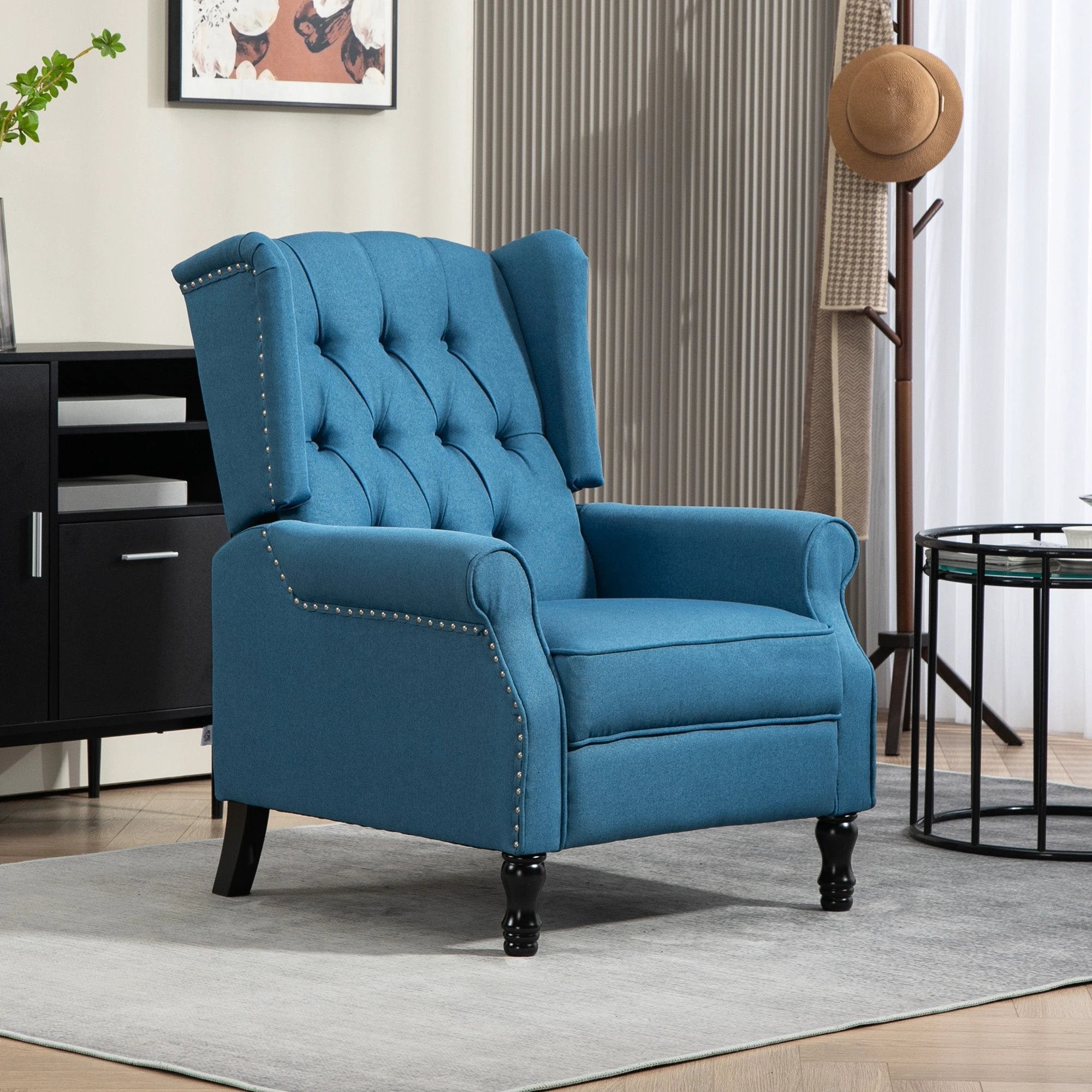 HOMCOM Manual Reclining Armchair Recliner with Footrest by HOMCOM