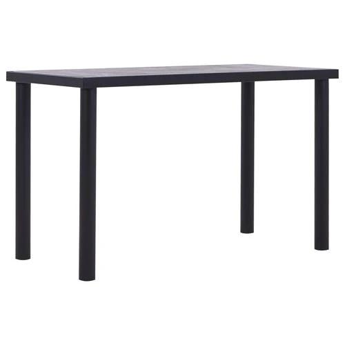 vidaXL Dining Table Black and Concrete Grey 120x60x75 cm MDF by vidaXL