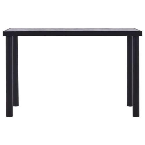 vidaXL Dining Table Black and Concrete Grey 120x60x75 cm MDF by vidaXL
