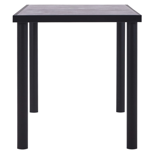 vidaXL Dining Table Black and Concrete Grey 120x60x75 cm MDF by vidaXL