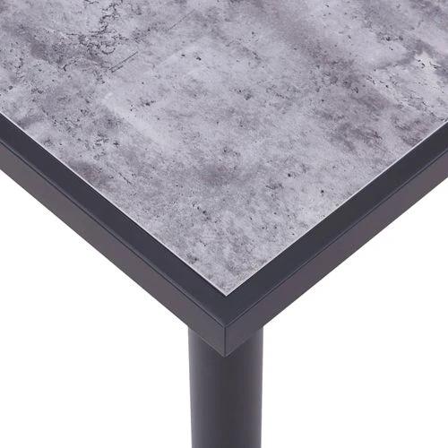 vidaXL Dining Table Black and Concrete Grey 120x60x75 cm MDF by vidaXL