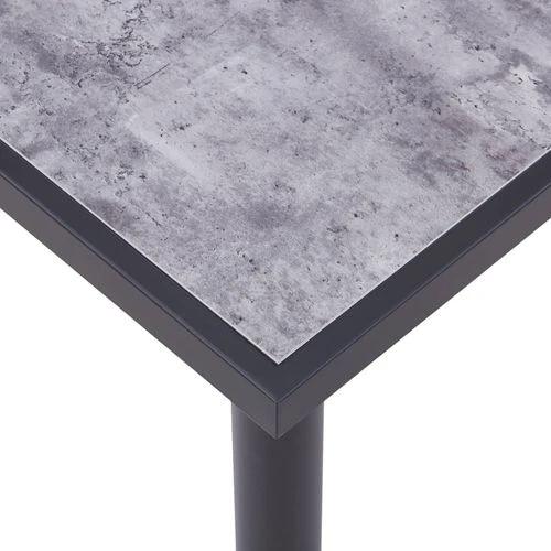 vidaXL vidaXL Dining Table Black and Concrete Grey 120x60x75 cm MDF -