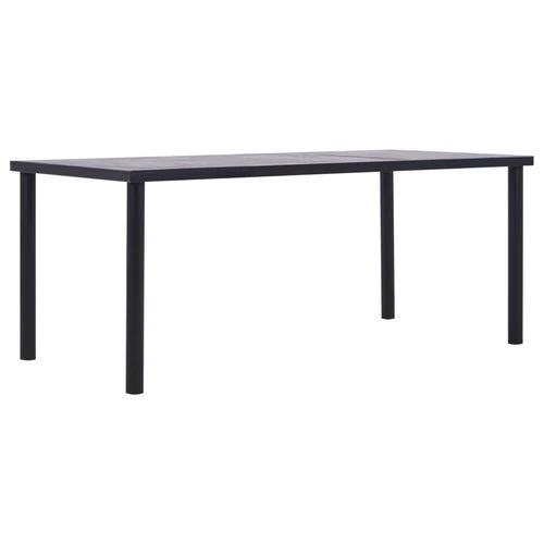 vidaXL vidaXL Dining Table Black and Concrete Grey 120x60x75 cm MDF -