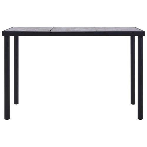 vidaXL vidaXL Dining Table Black and Concrete Grey 120x60x75 cm MDF -
