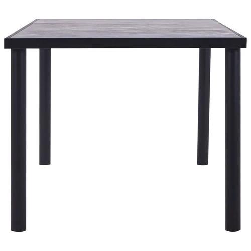 vidaXL Dining Table Black and Concrete Grey 120x60x75 cm MDF by vidaXL