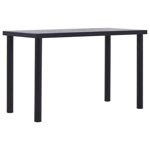 vidaXL Dining Table Black and Concrete Grey 120x60x75 cm MDF by vidaXL