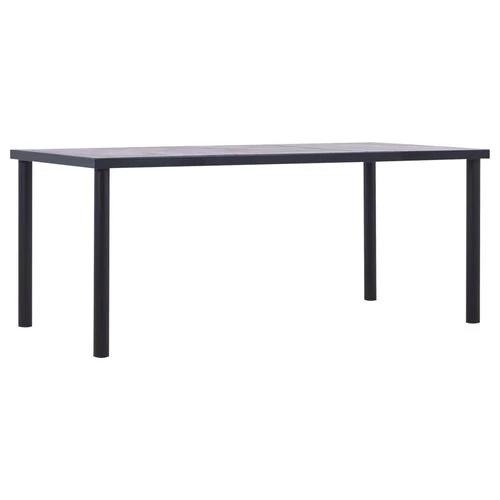 vidaXL vidaXL Dining Table Black and Concrete Grey 120x60x75 cm MDF -